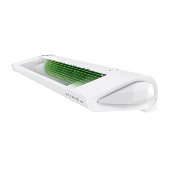 Rideau d'air avec échangeur d'eau chaude moteur AC Wing W100 blanc