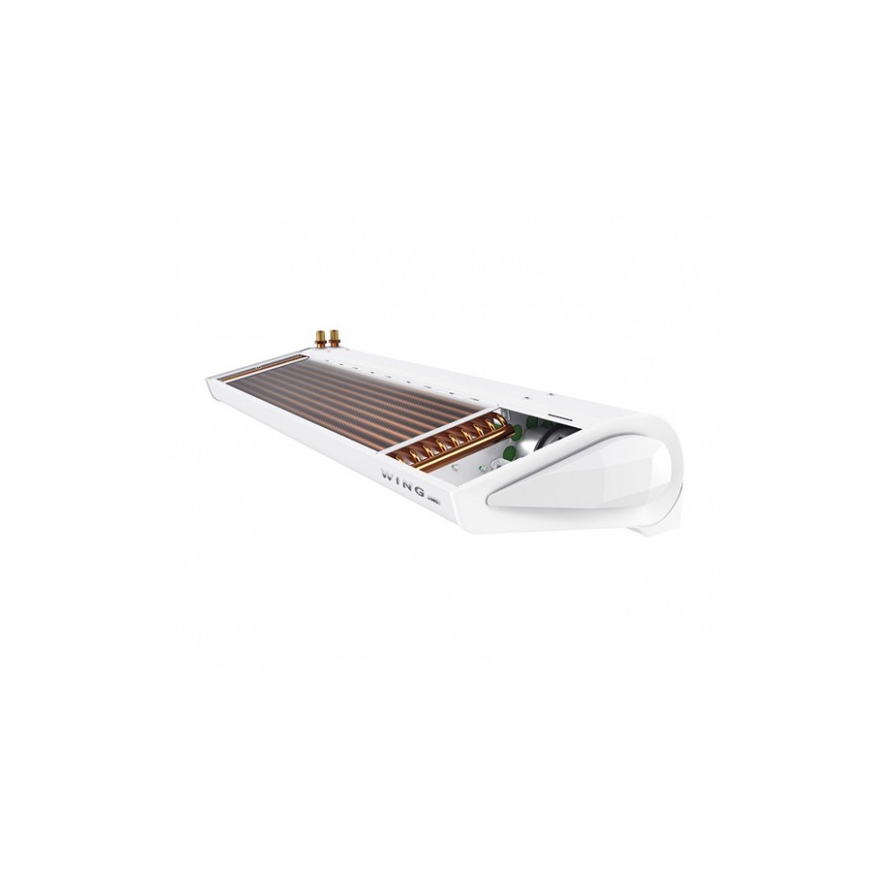 Rideau d'air avec échangeur d'eau chaude moteur AC Wing W150 blanc