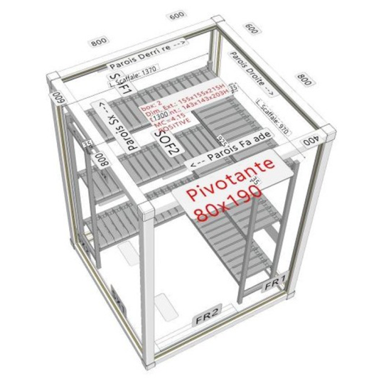 Chambre positive avec sol et groupe frigorifique - CFP155155215-IPAM401B