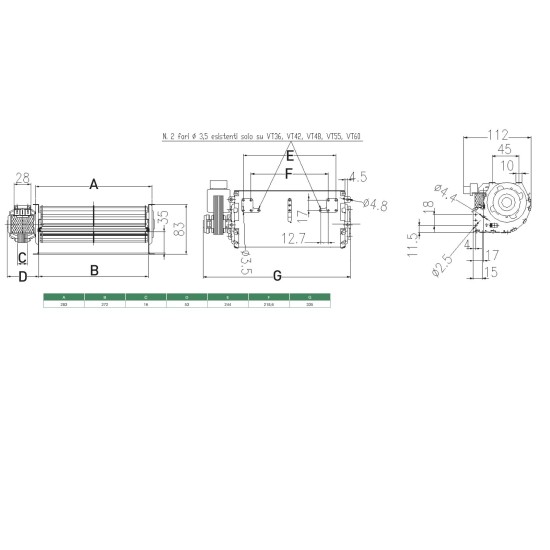 VT60 270 - Ventilateur Tangentiel
