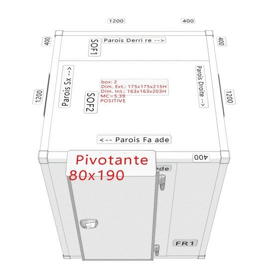 Dimensions chambre - CFP175175215-IPAM402B